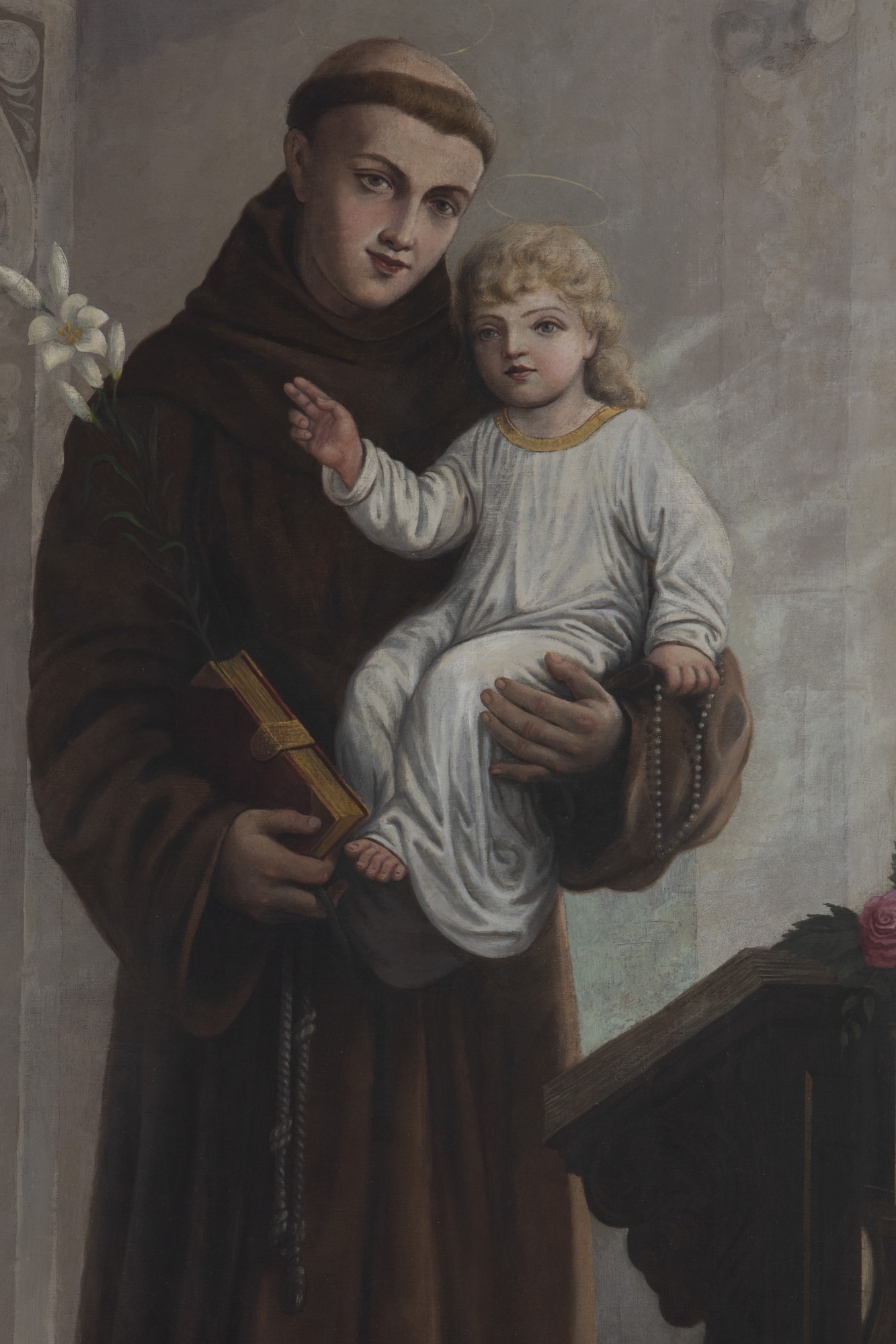 Obraz św. Antoniego Padewskiego w ołtarzu głównym