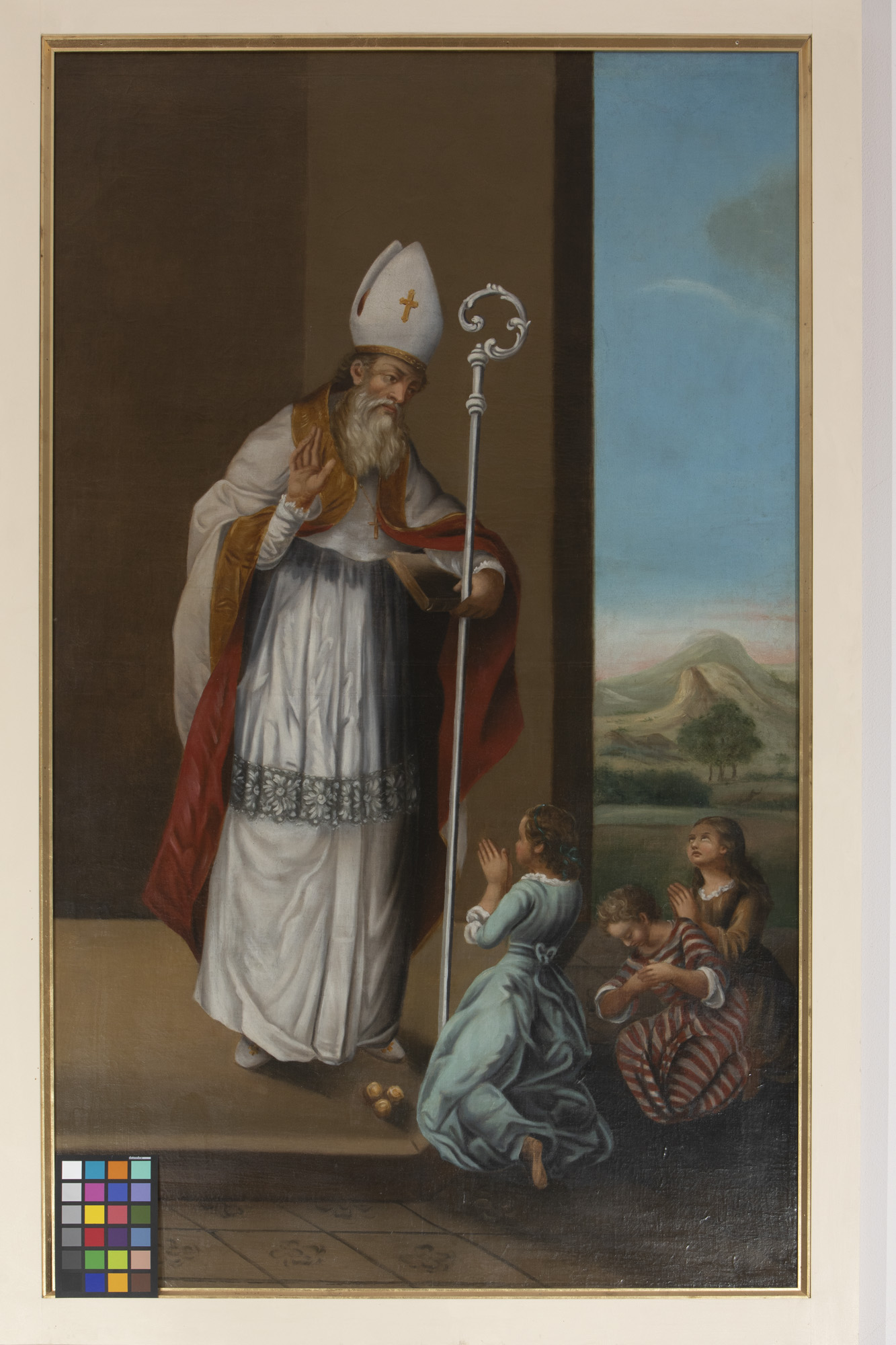 Obraz św. Mikołaja w ołtarzu bocznym