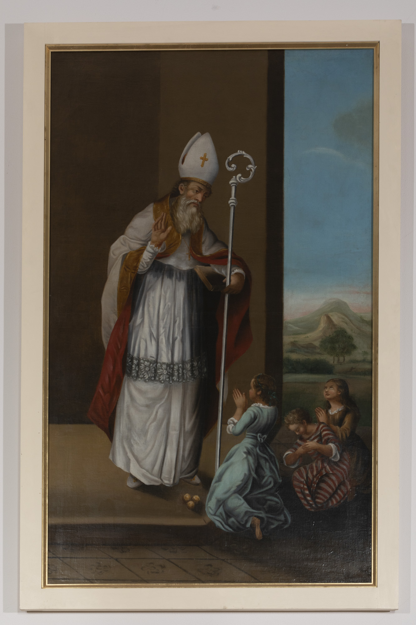 Obraz św. Mikołaja w ołtarzu bocznym