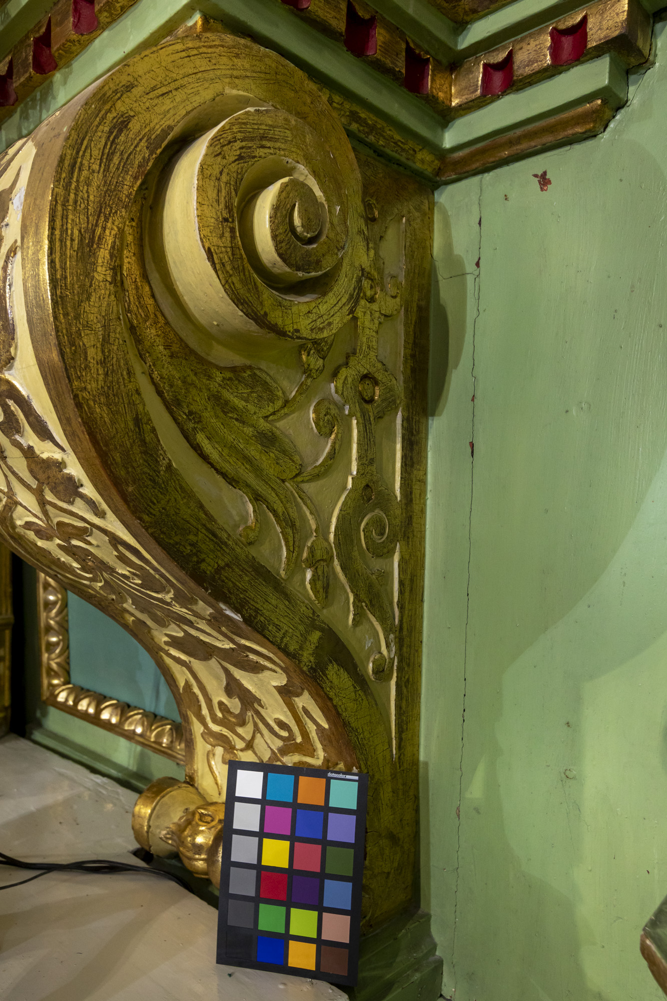 OBRAZ ADORACJI TRÓJCY ŚW. I MATKI BOSKIEJ PRZEZ ŚWIĘTYCH w ołtarzu głównym