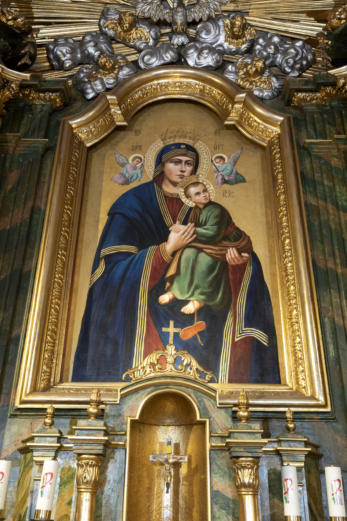 OBRAZ HODEGETRII w ołtarzu głównym