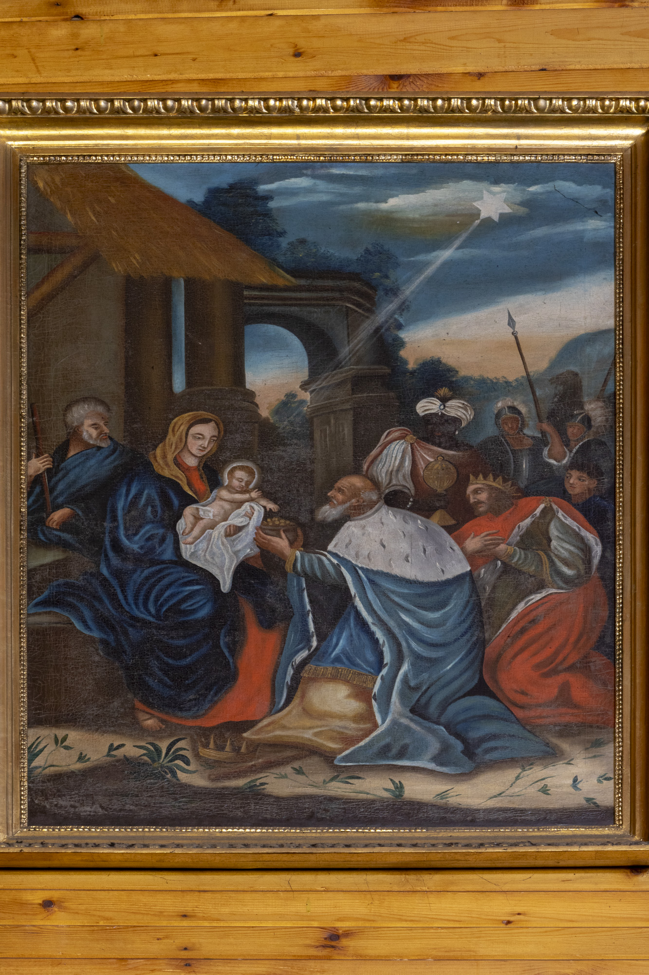 Obraz Pokłon Trzech Króli i rama