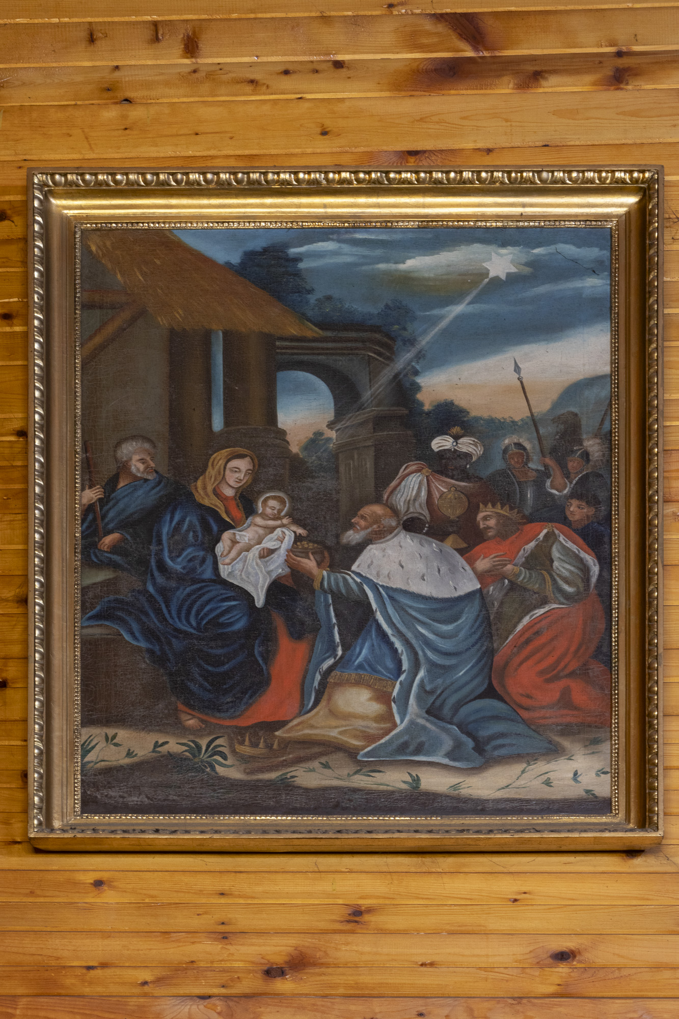 Obraz Pokłon Trzech Króli i rama