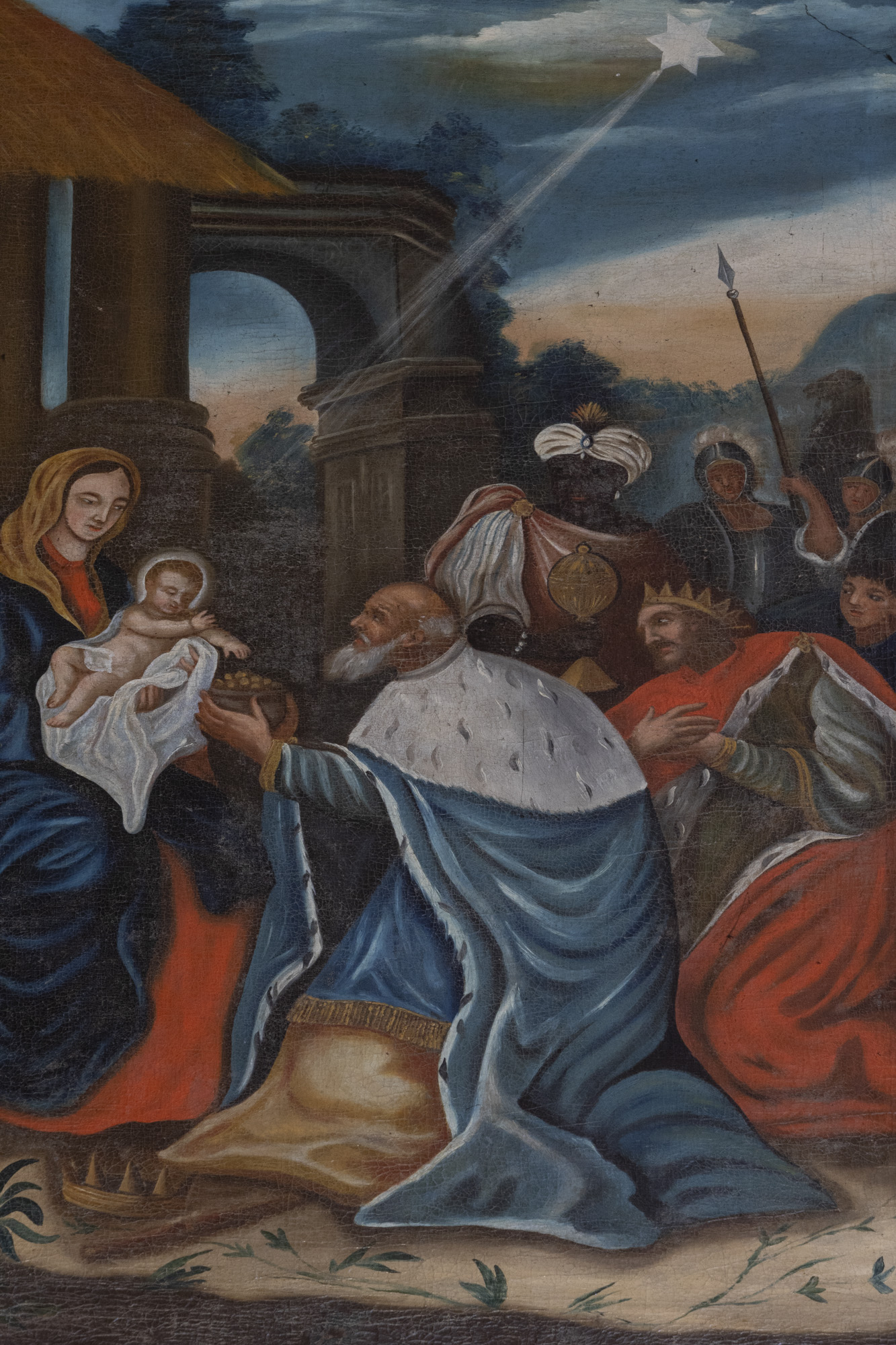 Obraz Pokłon Trzech Króli i rama