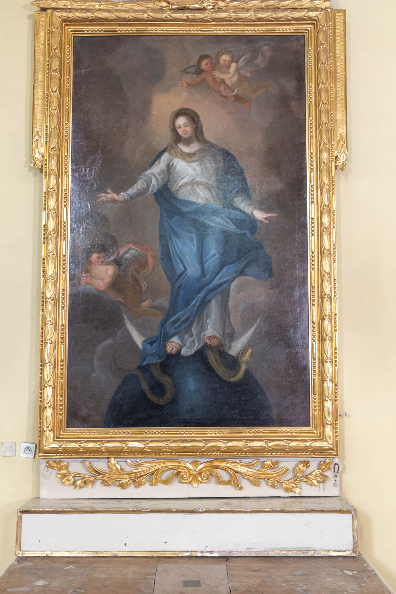 Obraz M.B. Niepok. Poczęcia w ołtarzu bocznym