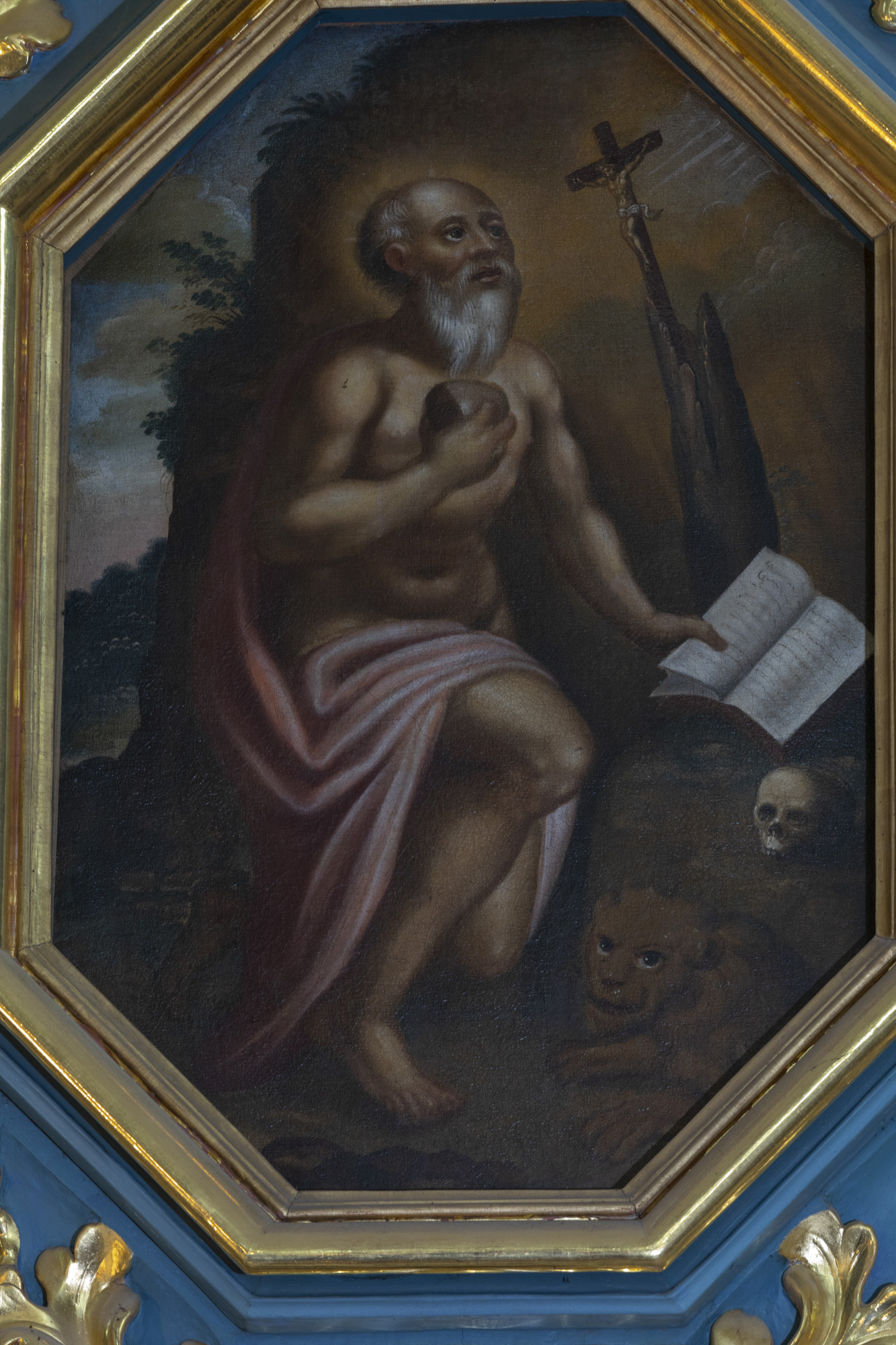 Obraz św. Hieronima w ołtarzu bocznym przy tęczy