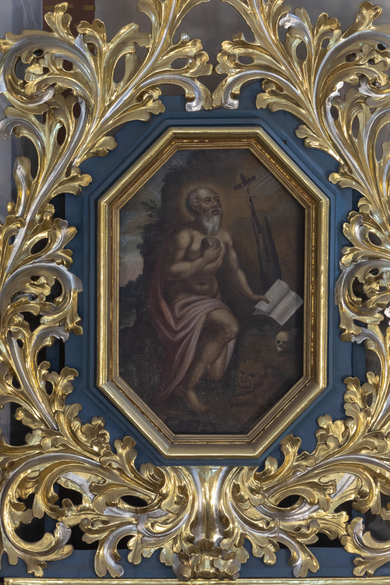 Obraz św. Hieronima w ołtarzu bocznym przy tęczy