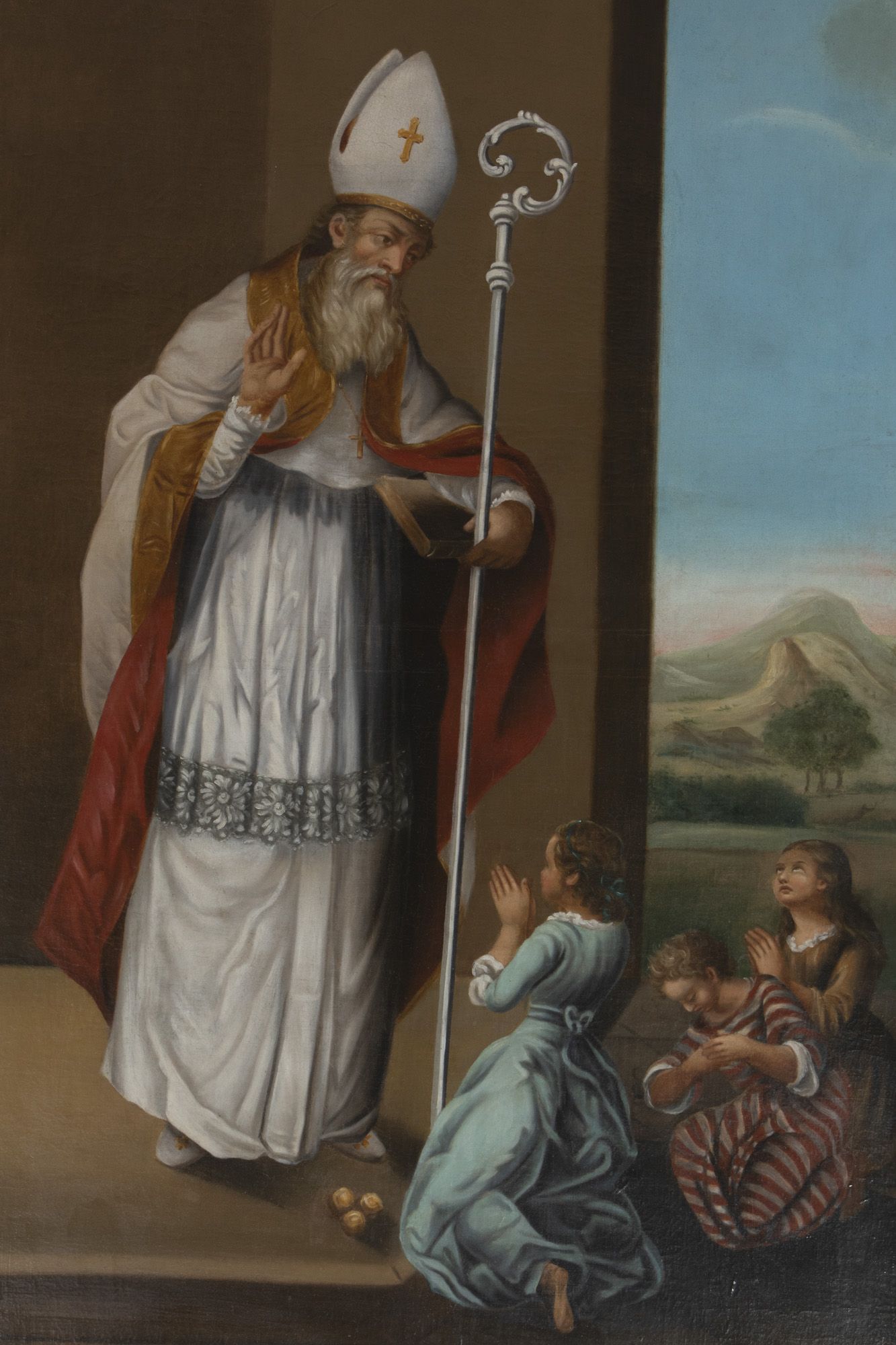 Obraz św. Mikołaja w ołtarzu bocznym