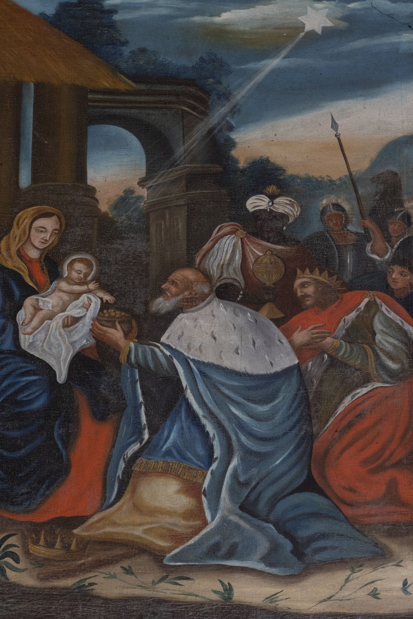 Obraz Pokłon Trzech Króli i rama